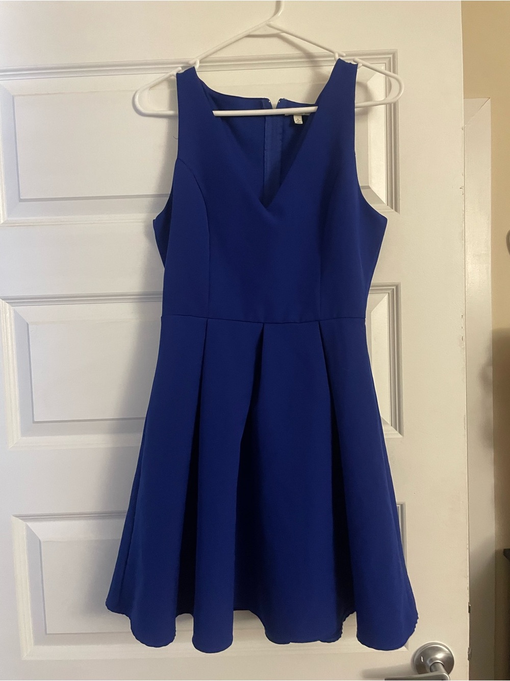 Royal Blue Fit-and-Flare Swing Dress